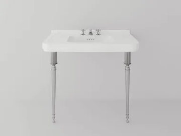 ROCKEFELLER & LEGS ALEXA - Oval console ceramic washbasin by Park Avenue - view 2